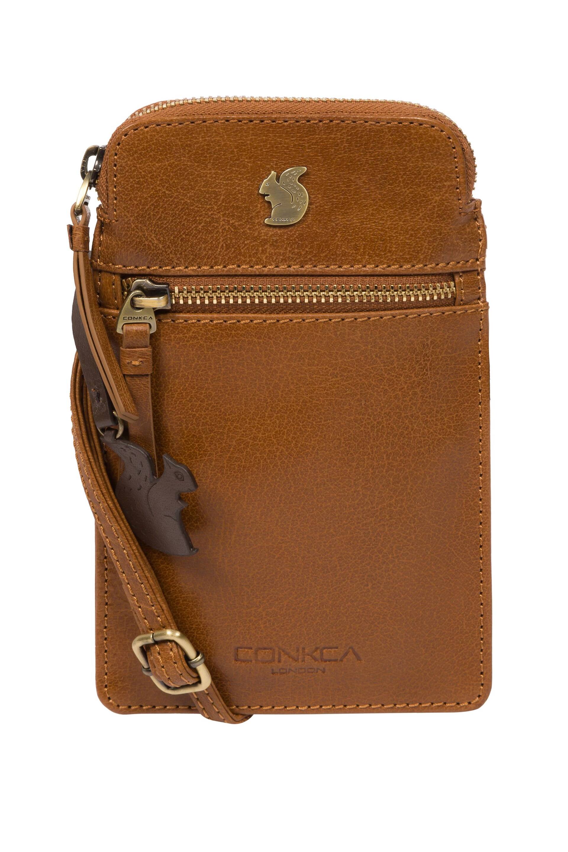 Conkca Bambino Leather Cross-Body Phone Bag - Image 4 of 9