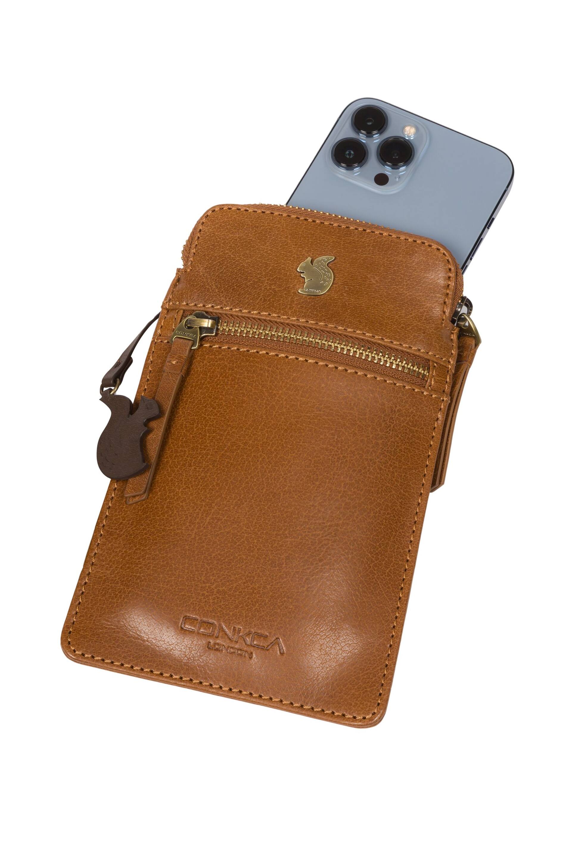 Conkca Bambino Leather Cross-Body Phone Bag - Image 9 of 9