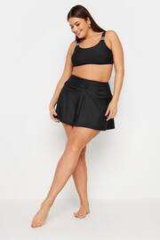 Yours Curve Black Ruched Front Swim Skirt - Image 2 of 5