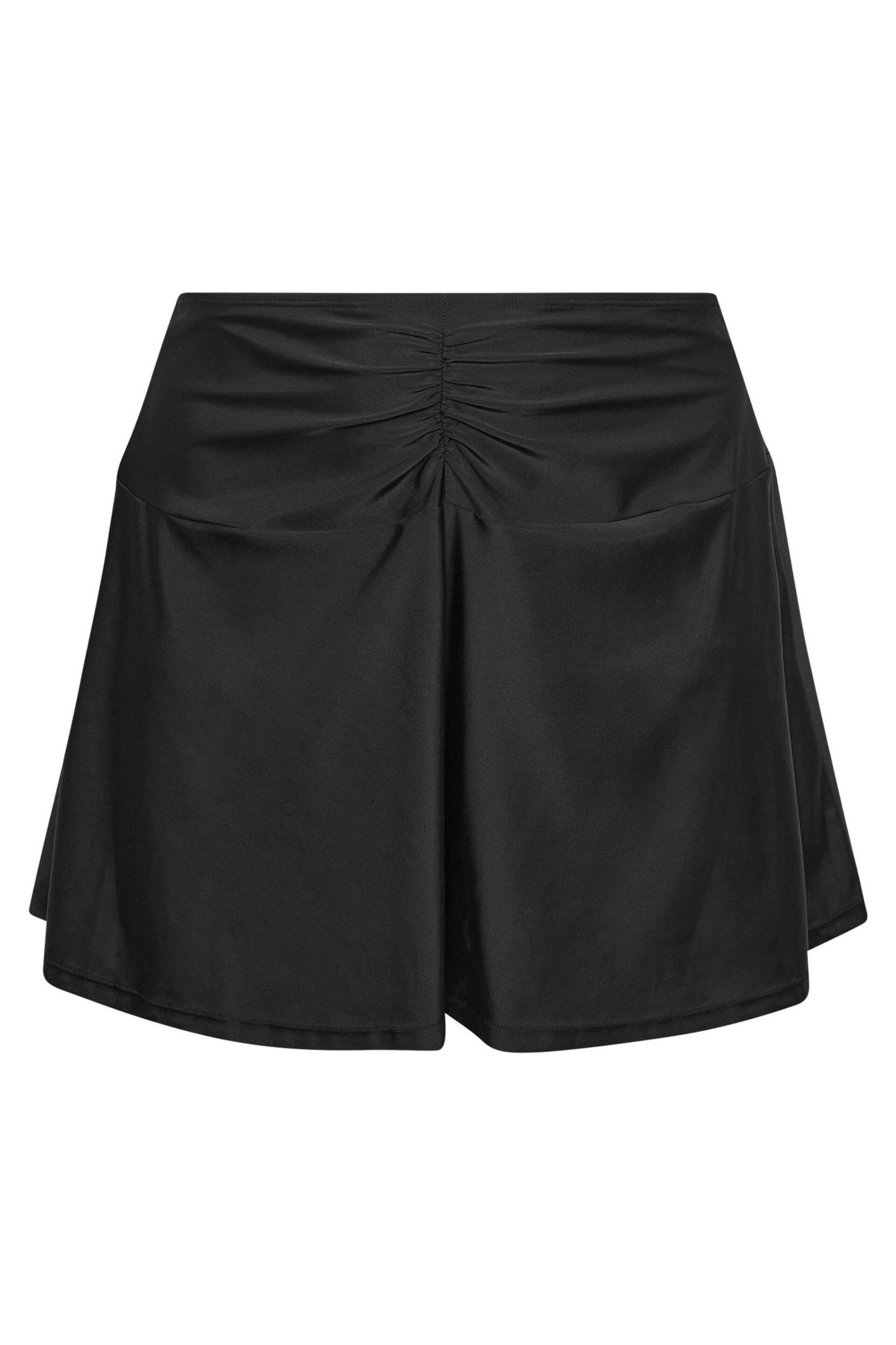 Yours Curve Black Ruched Front Swim Skirt - Image 5 of 5
