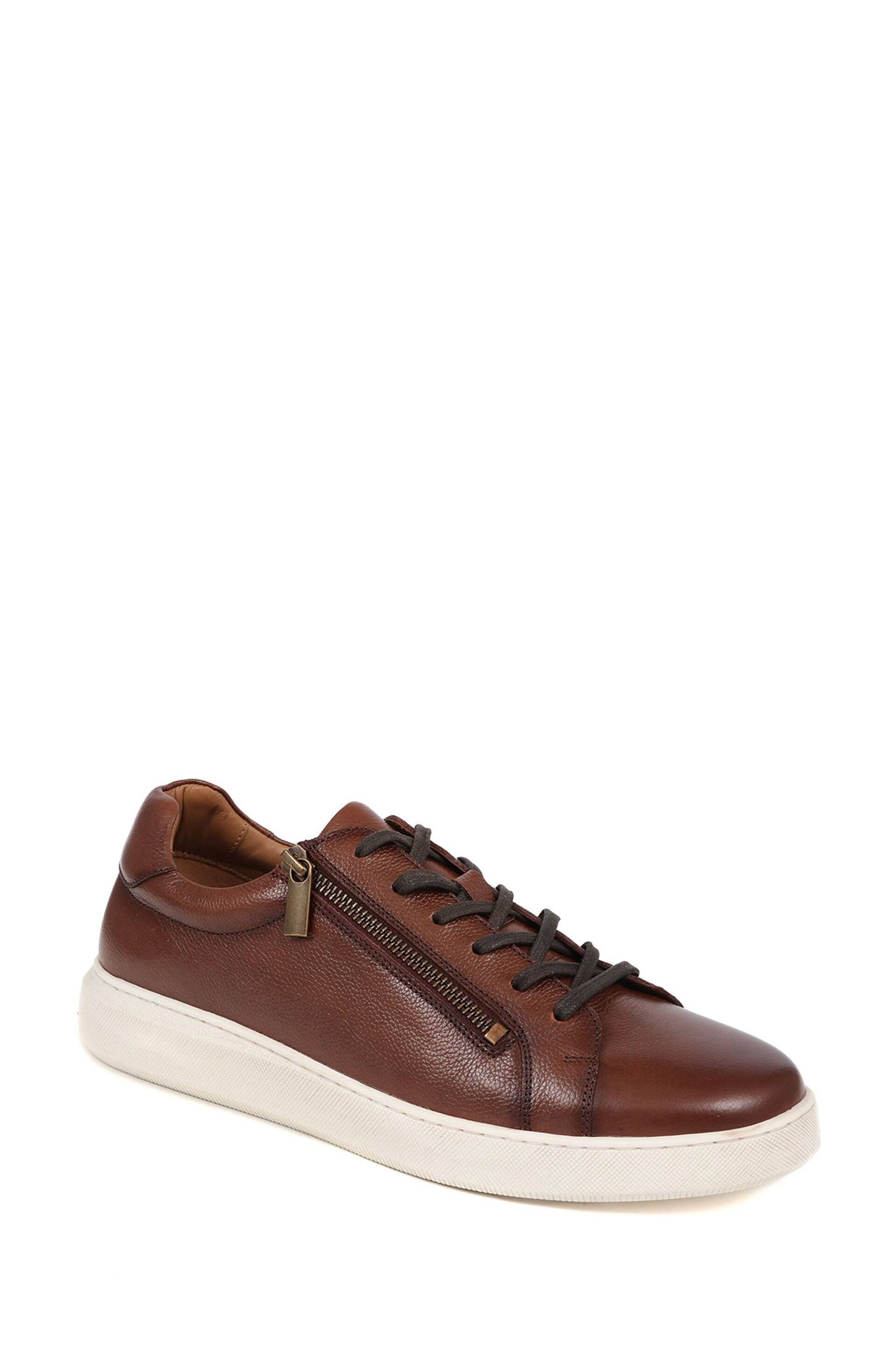 Jones Bootmaker Spenser Leather Brown Trainers - Image 2 of 5