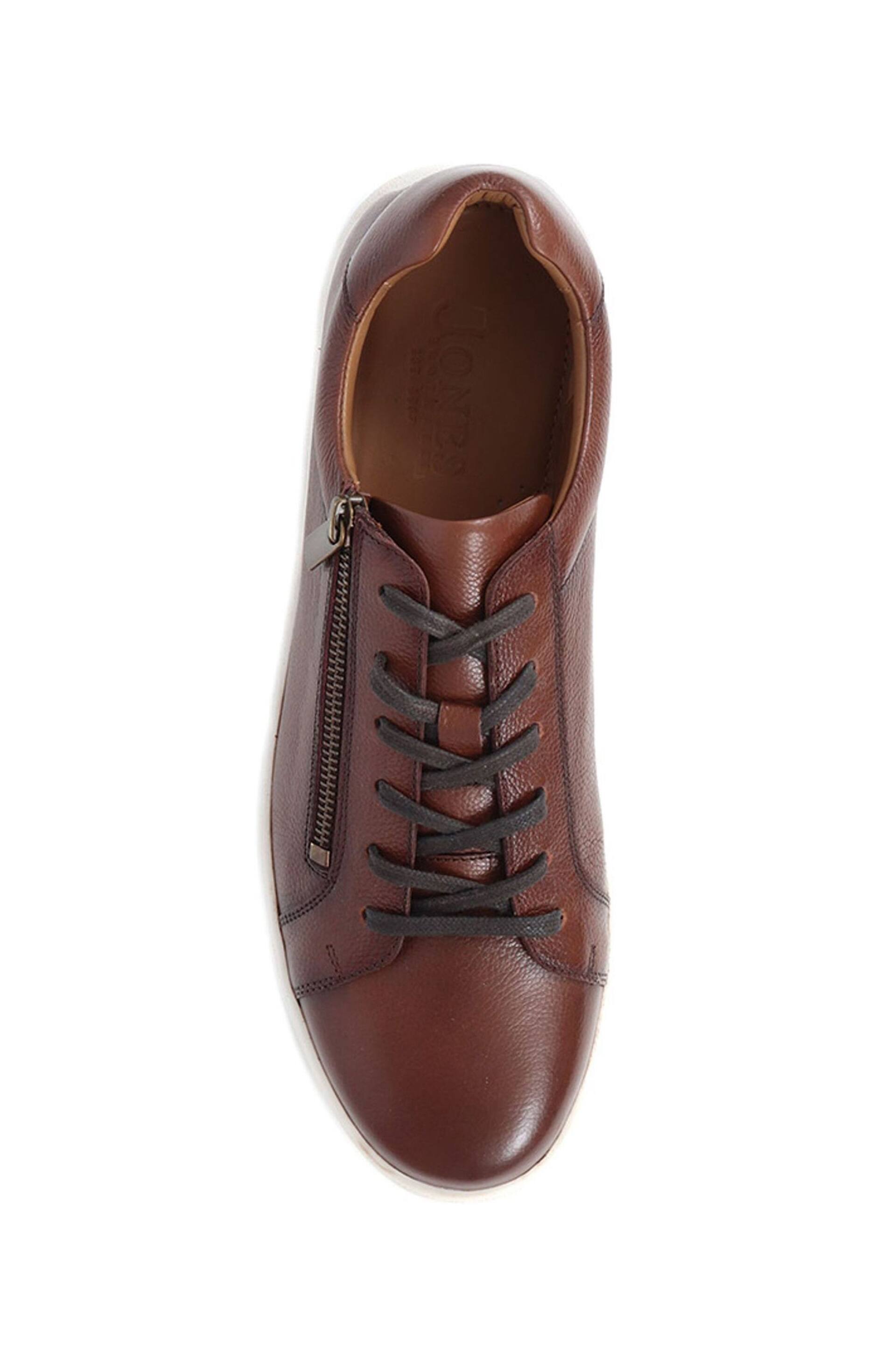 Jones Bootmaker Spenser Leather Brown Trainers - Image 3 of 5