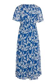 VILA Blue Angel Sleeve Midi Occasion Dress - Image 7 of 7