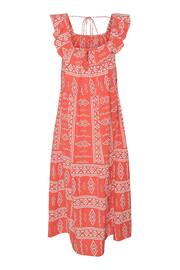 VERO MODA Pink Aztec Print Ruffle Summer Maxi Dress - Image 6 of 7