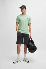 BOSS Green Stretch-Cotton Regular-Fit T-Shirt With Contrast Logo - Image 3 of 5