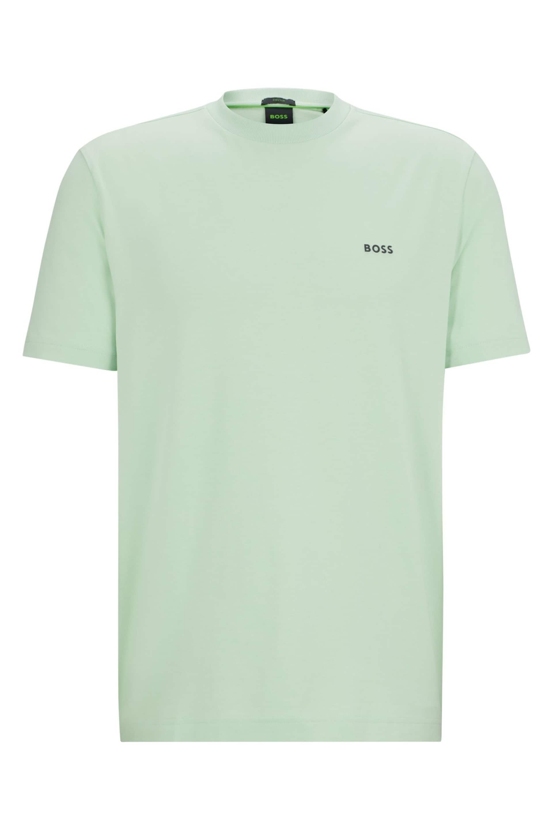 BOSS Green Stretch-Cotton Regular-Fit T-Shirt With Contrast Logo - Image 5 of 5