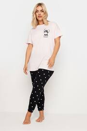Yours Curve Pink 'Excuse My Frenchie' Pyjama Set - Image 2 of 5