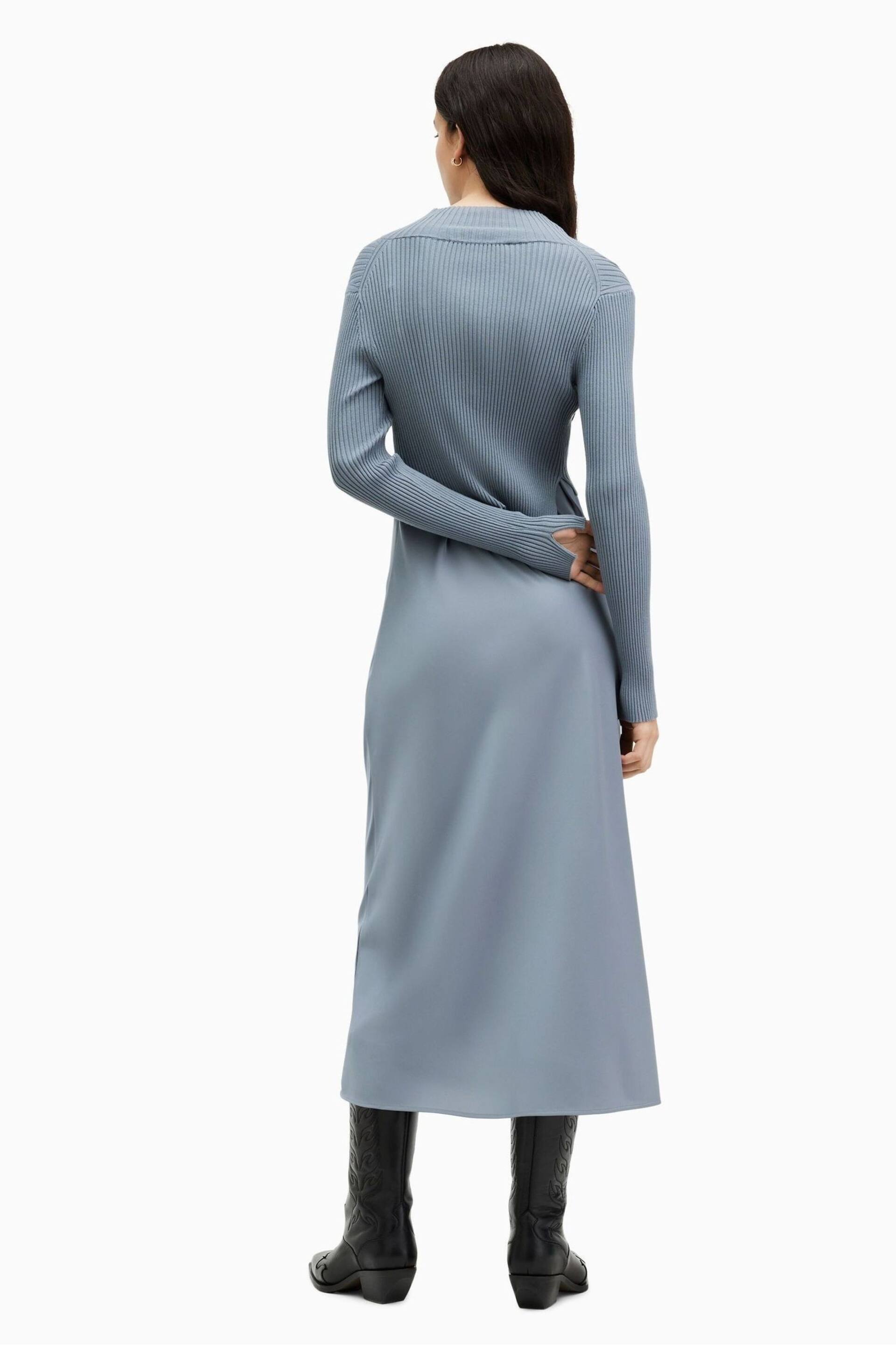 AllSaints Blue Hana Dress - Image 2 of 6
