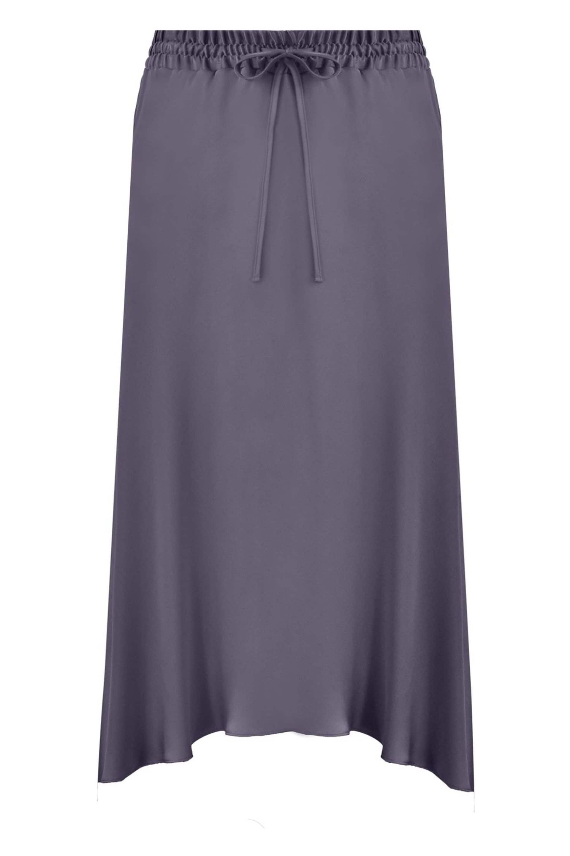 Live Unlimited Curve Grey Satin High Low Skirt - Image 2 of 2