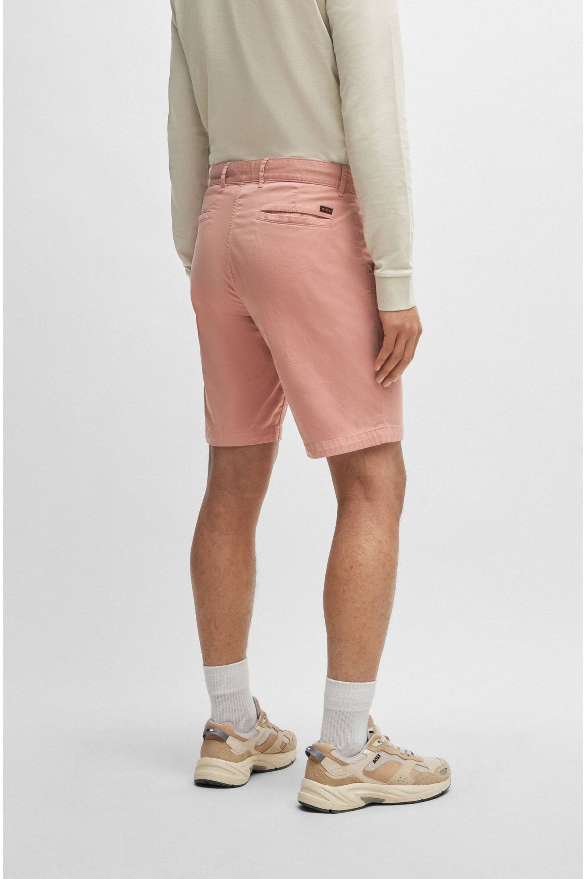 BOSS Pink Slim Fit Stretch Cotton Chino Shorts - Image 2 of 5