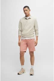 BOSS Pink Slim Fit Stretch Cotton Chino Shorts - Image 3 of 5