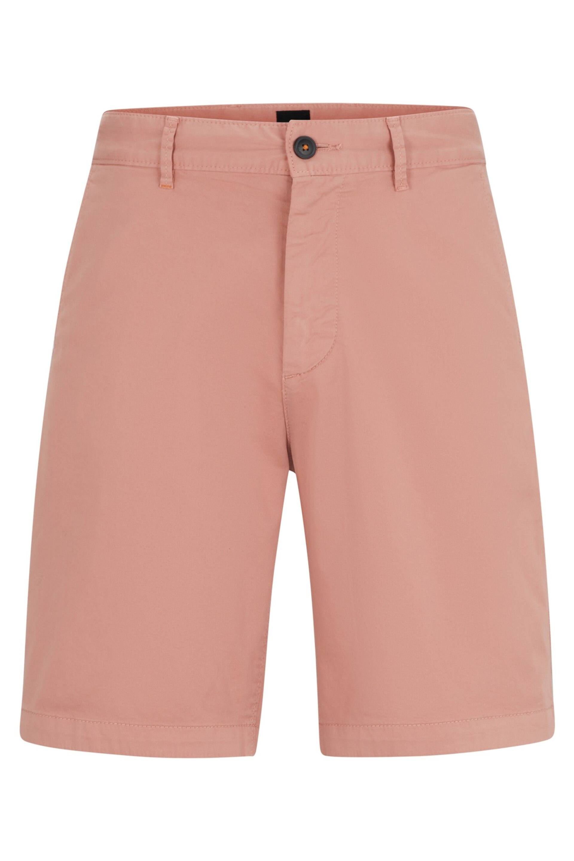 BOSS Pink Slim Fit Stretch Cotton Chino Shorts - Image 5 of 5