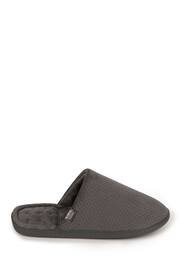 Totes Grey Isotoner Airtex Suedette Mules Slippers - Image 2 of 5