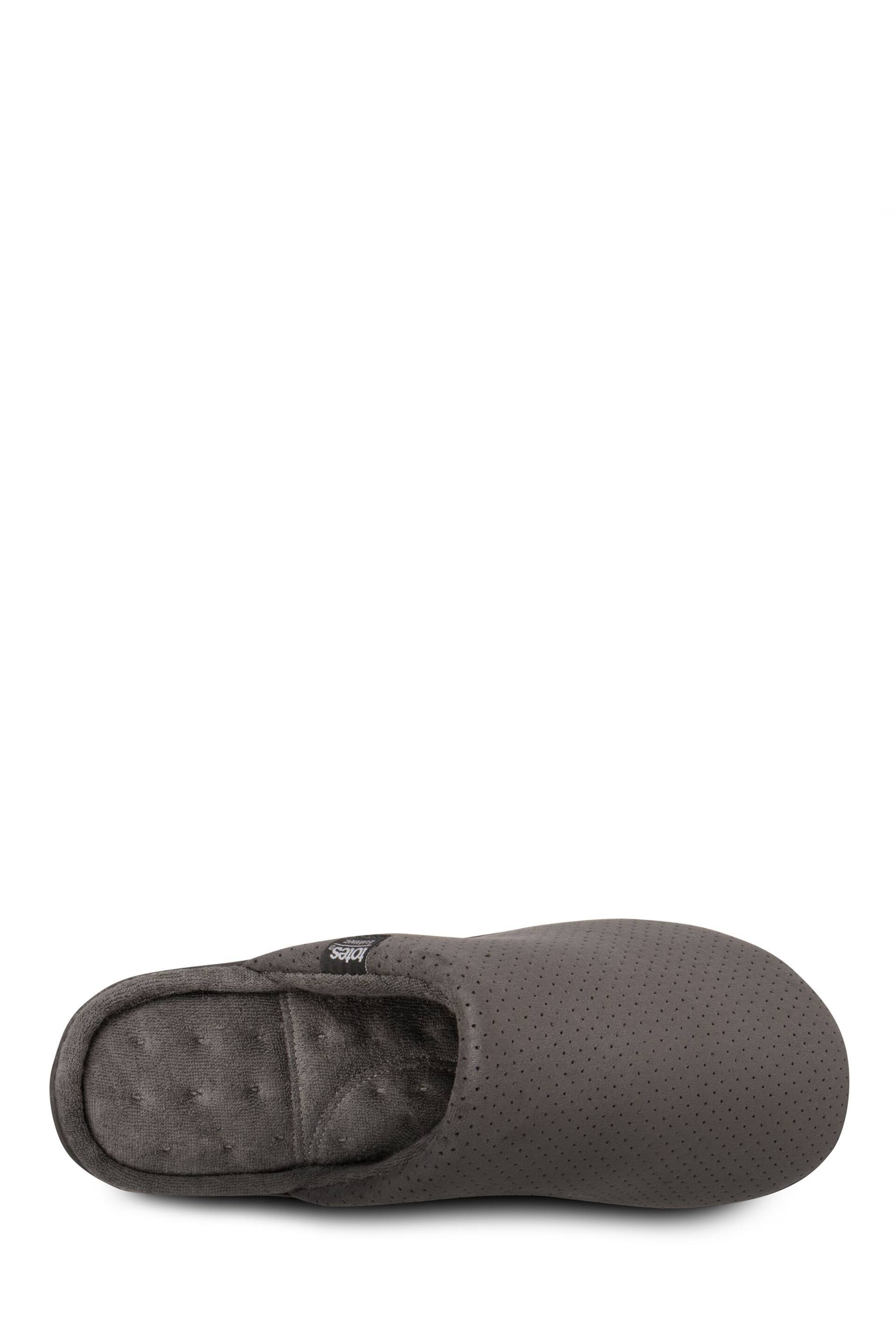 Totes Grey Isotoner Airtex Suedette Mules Slippers - Image 4 of 5