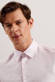 Ted Baker Pink Romeos Linen Shirt - Image 2 of 5