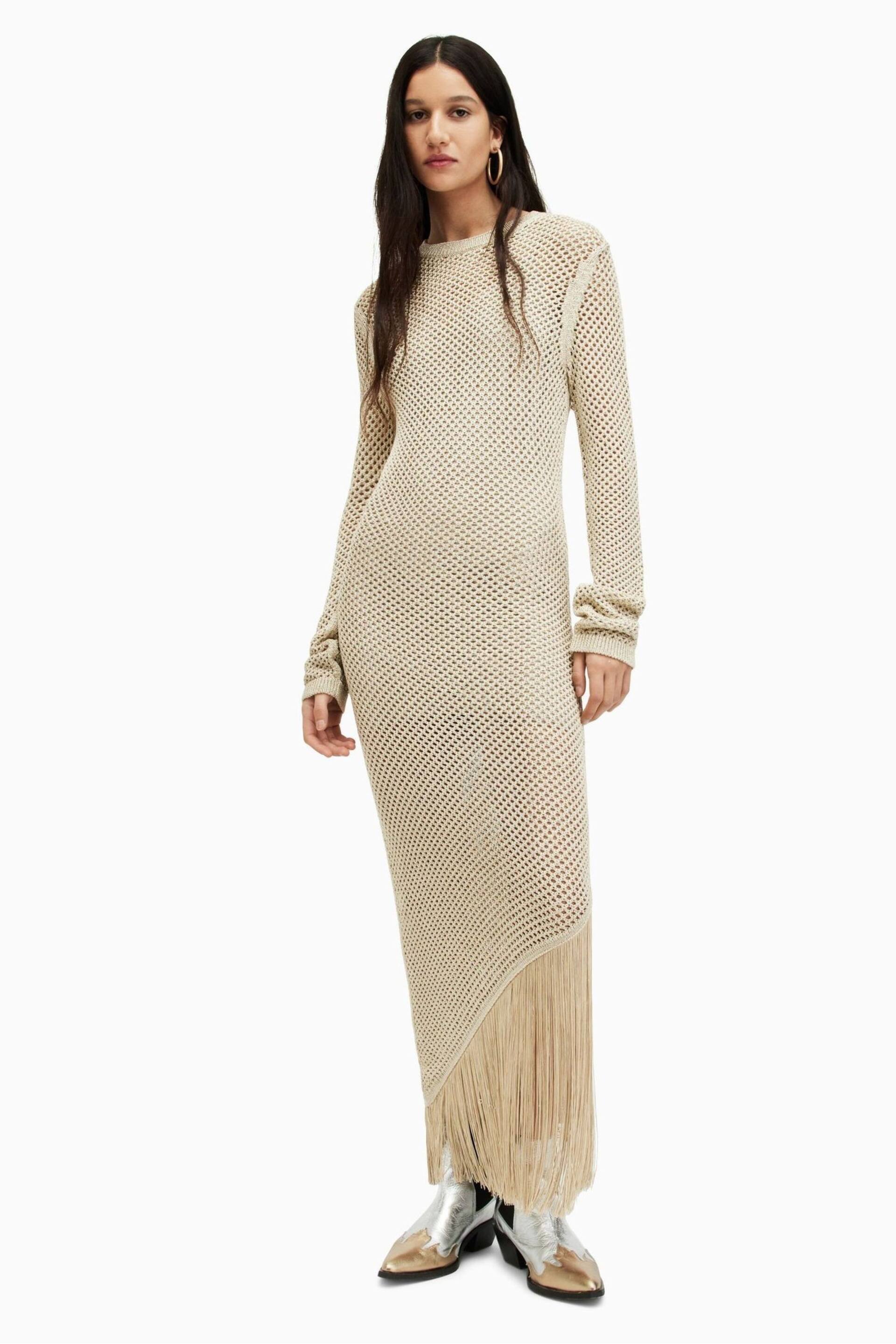 AllSaints Gold Jesse Dress - Image 1 of 10