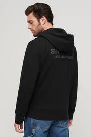 Superdry Black Luxury Sport Loose Zip Hoodie - Image 3 of 4