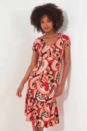 Joe Browns Yellow 70's Swirl Print Maxi Dress - Image 5 of 7