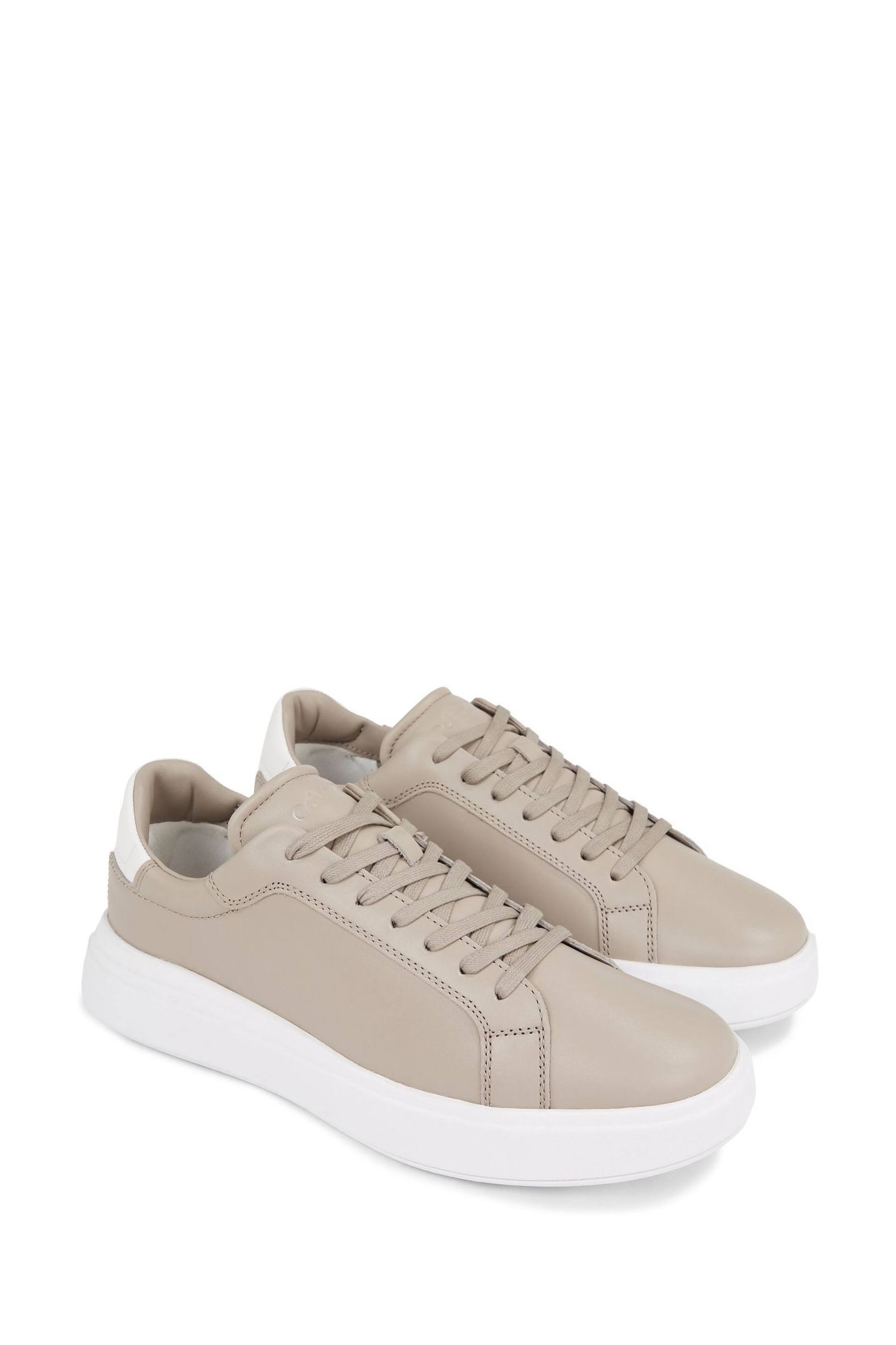 Calvin Klein Nude Low Top Lace-Up Sneakers - Image 1 of 4
