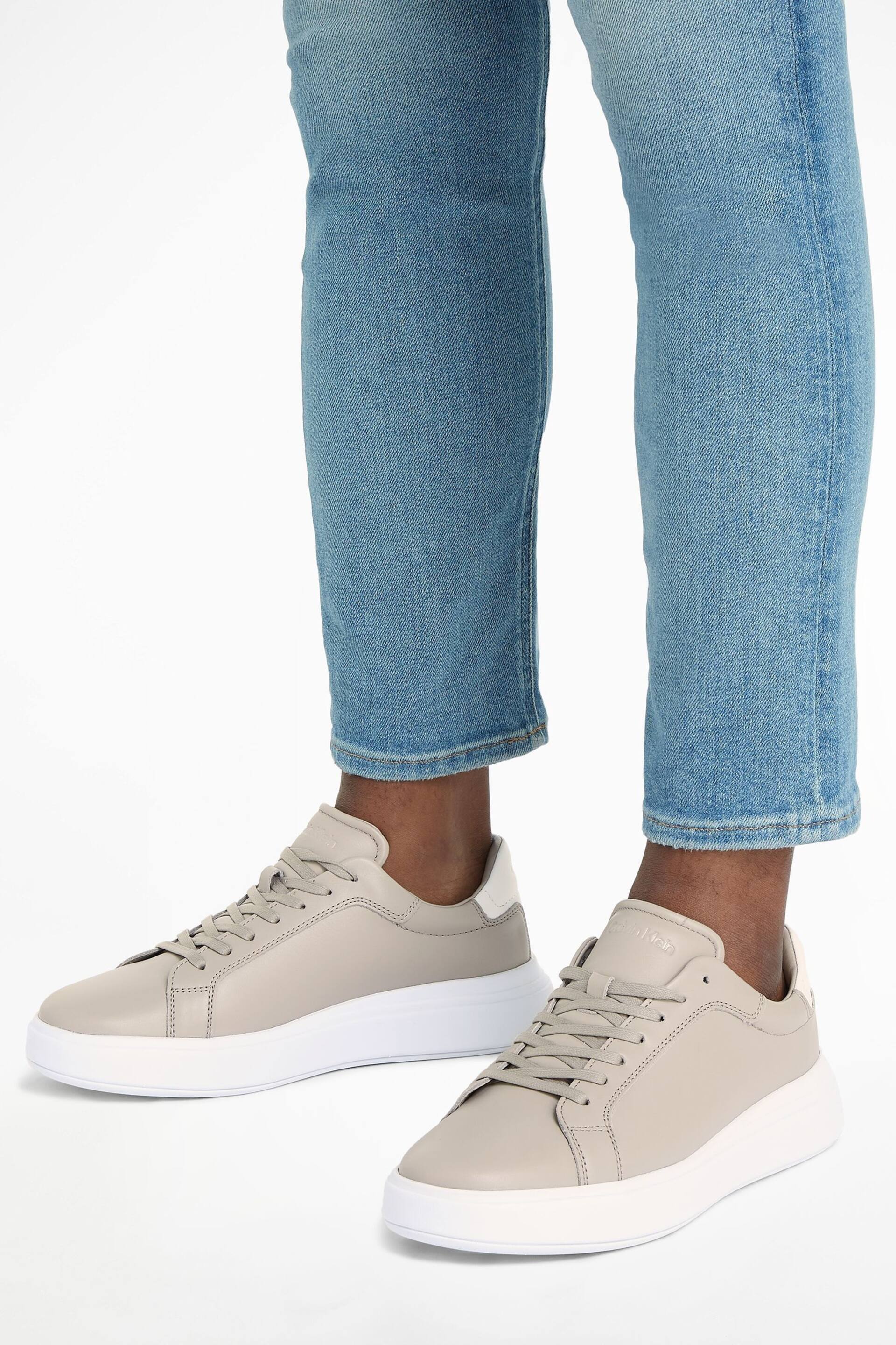 Calvin Klein Nude Low Top Lace-Up Sneakers - Image 4 of 4