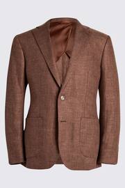 MOSS Tailored Fit Copper Linen Brown Jacket - Image 4 of 4