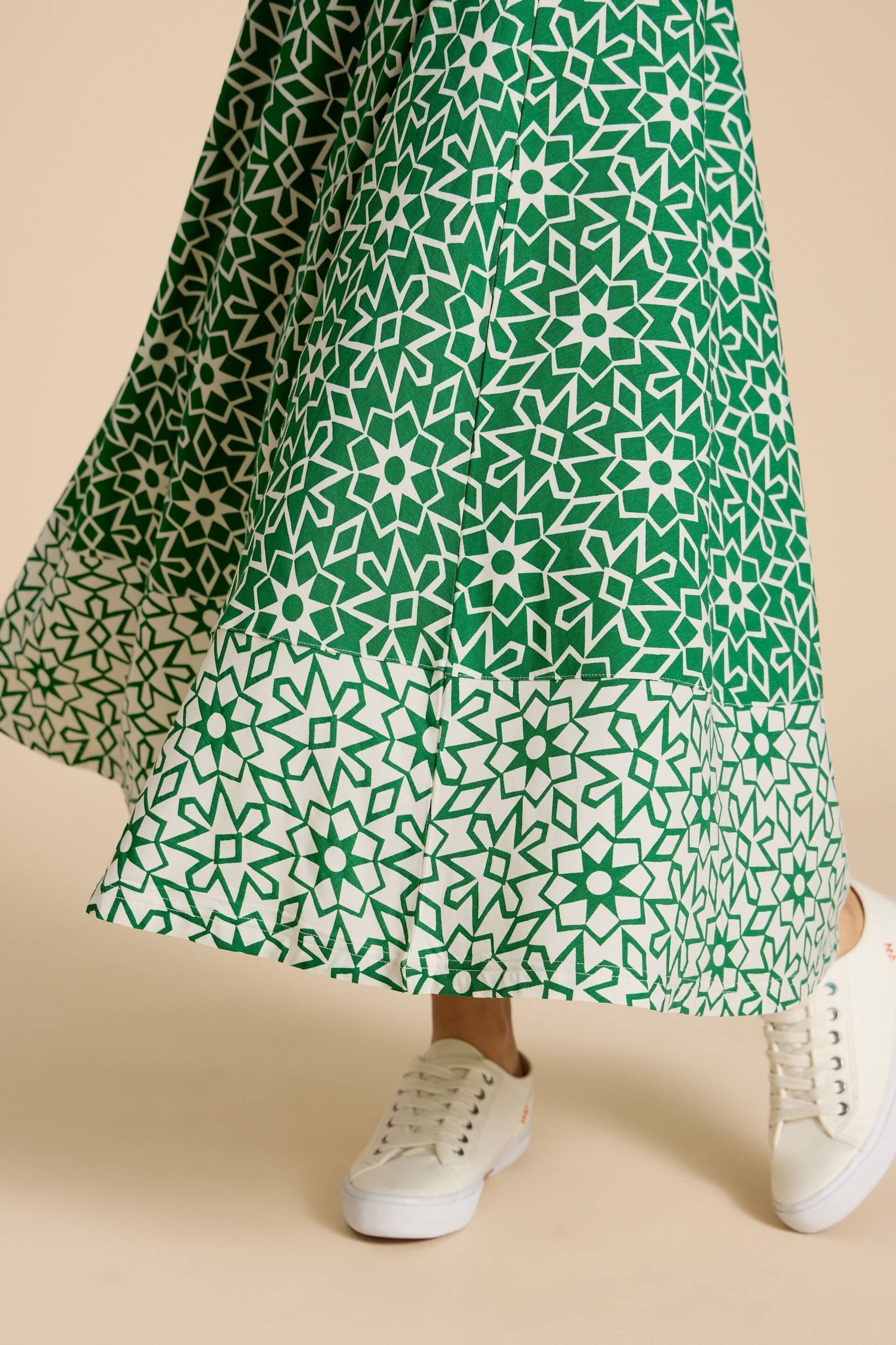 White Stuff Green Jada EcoVero™ Maxi Skirt - Image 3 of 7