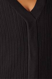 Live Unlimited Curve Open Stitch Knitted Kaftan Black jumper - Image 4 of 5