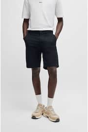 BOSS Drak Blue Slim Fit Stretch Cotton Chino Shorts - Image 1 of 5