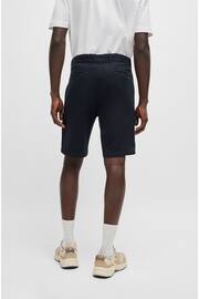 BOSS Drak Blue Slim Fit Stretch Cotton Chino Shorts - Image 2 of 5
