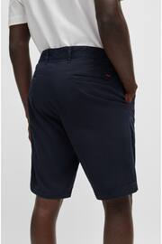 BOSS Drak Blue Slim Fit Stretch Cotton Chino Shorts - Image 4 of 5