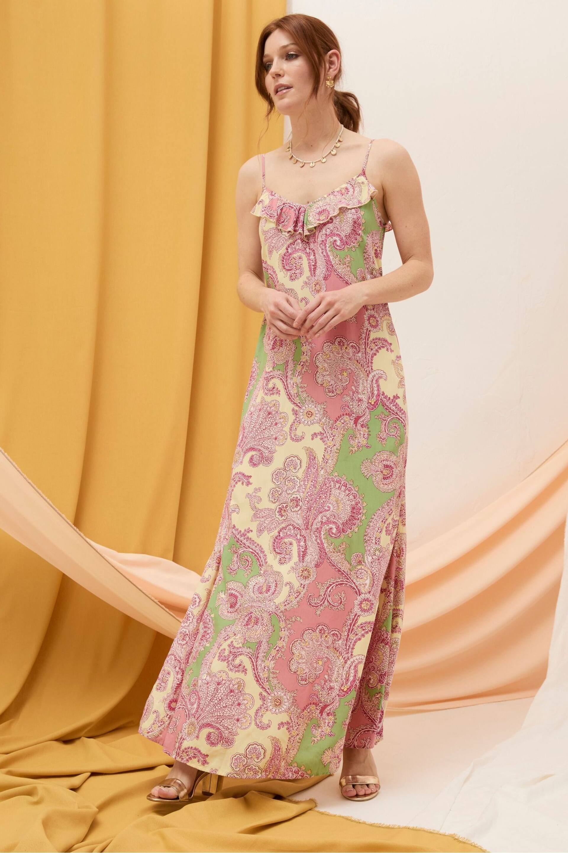 FatFace Pink Puri Ornamental Maxi Dress - Image 1 of 1