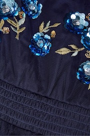 Monsoon Blue Ria Sequin Embellished Dress - Image 3 of 3