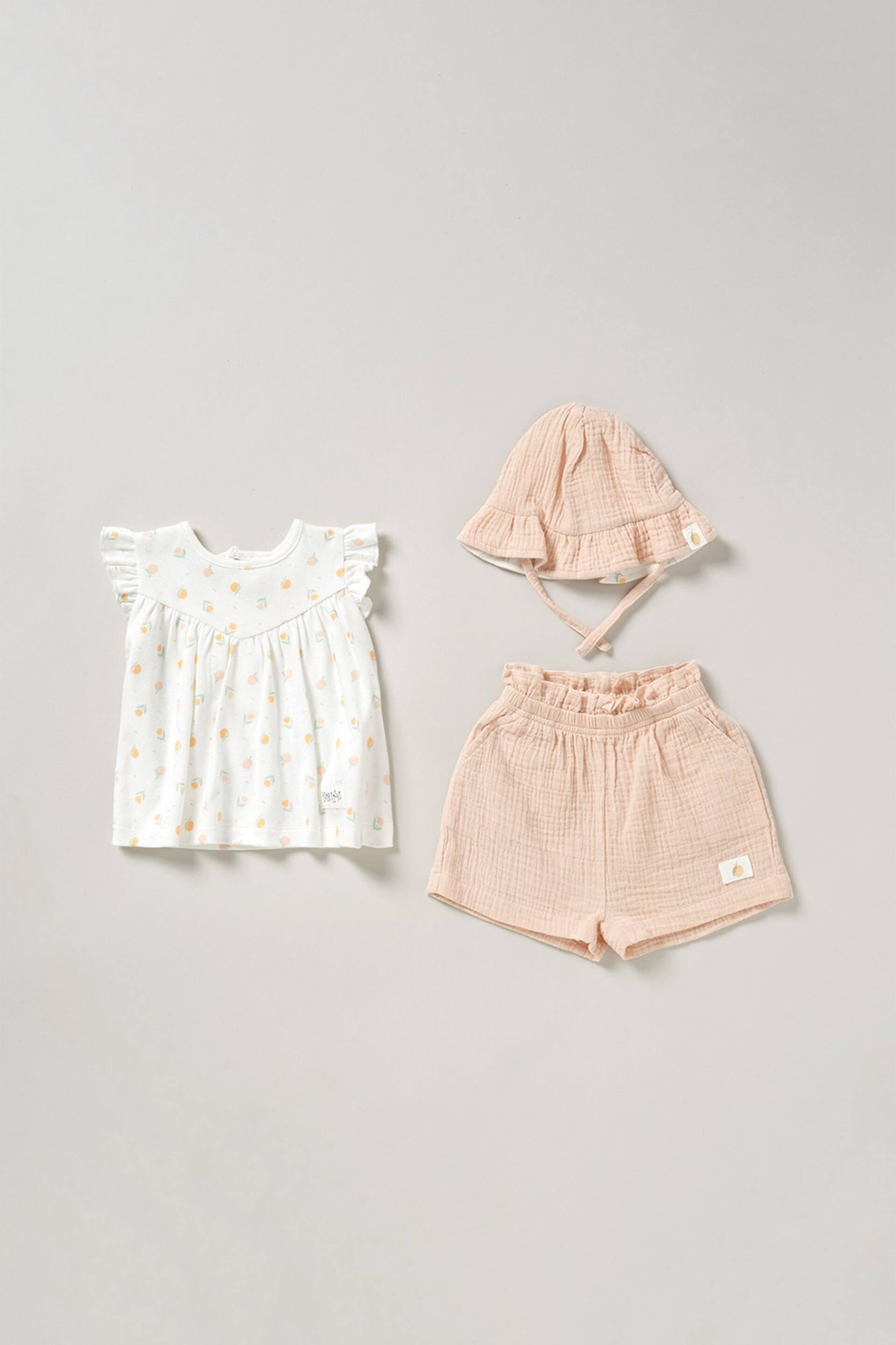 Homegrown Pink 3 Piece Top Shorts And Hat Set - Image 1 of 5