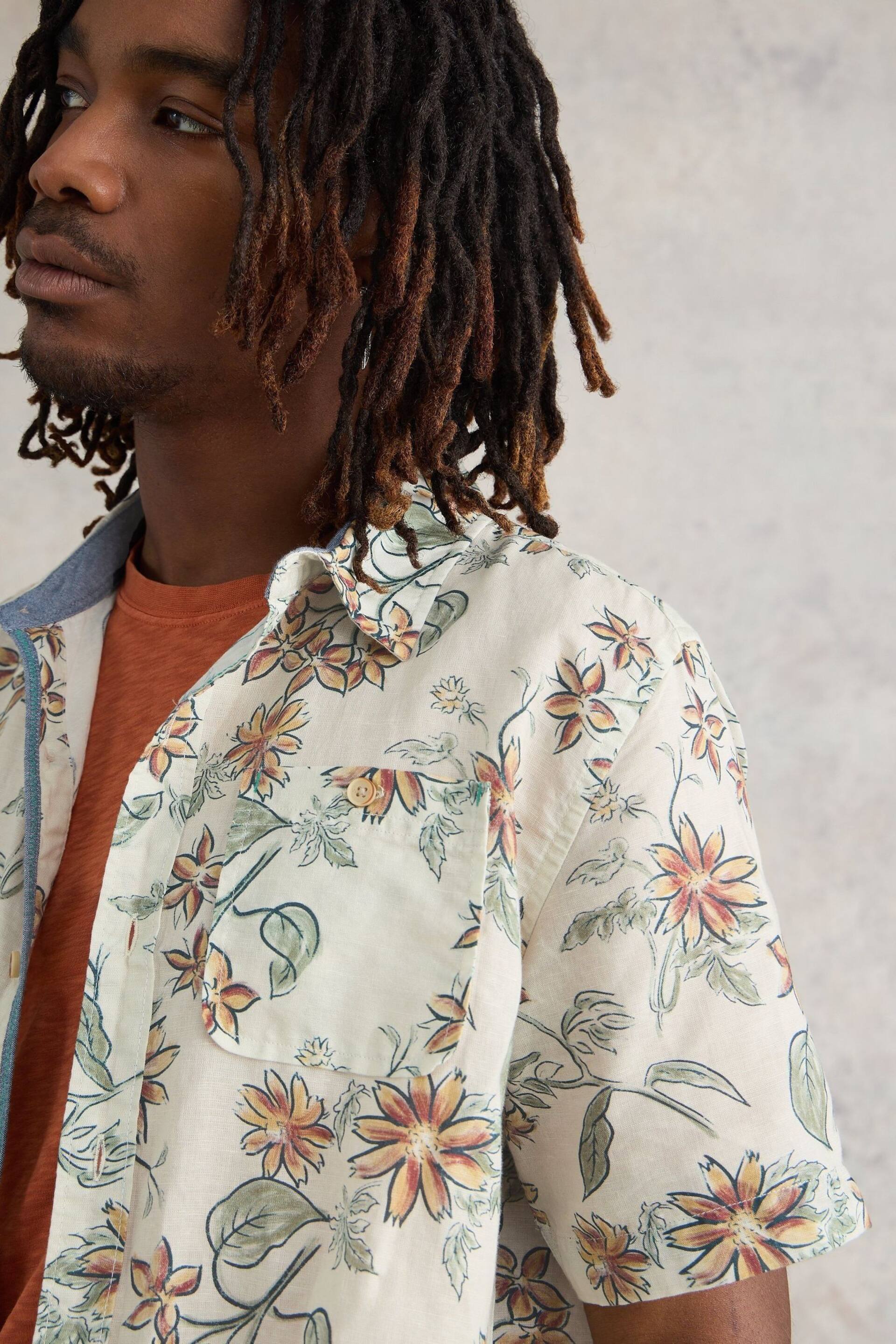 White Stuff Natural Floral Printed Shirt - Image 4 of 7