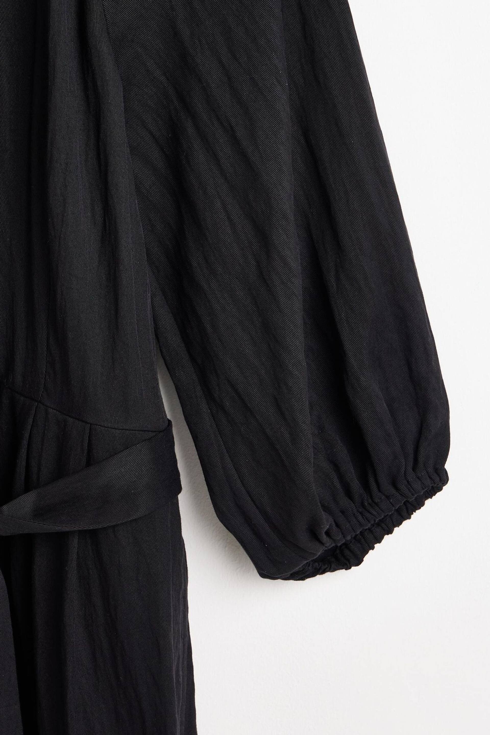 Oliver Bonas Collarless Wide Leg Black Jumpsuit - Image 6 of 9