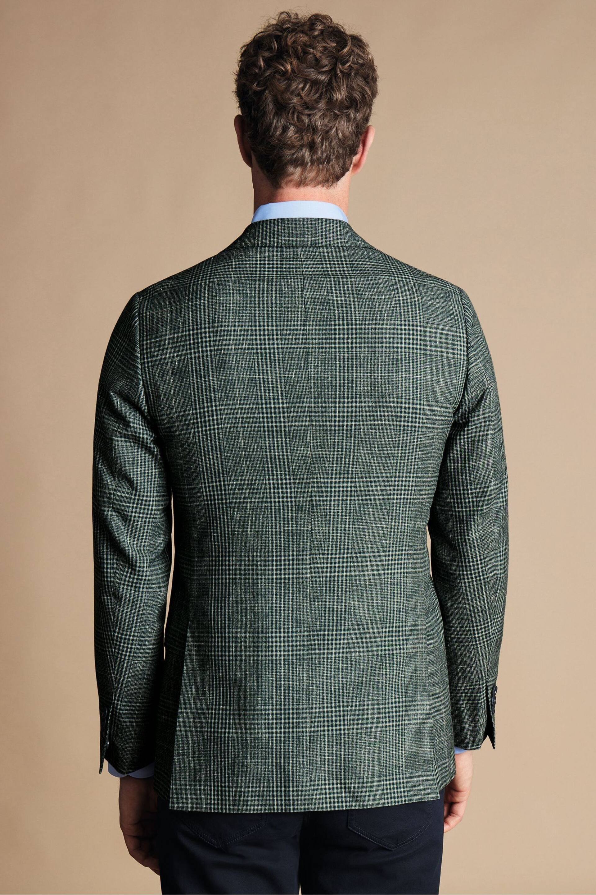 Charles Tyrwhitt Green Wool Silk Linen Jacket - Image 2 of 6