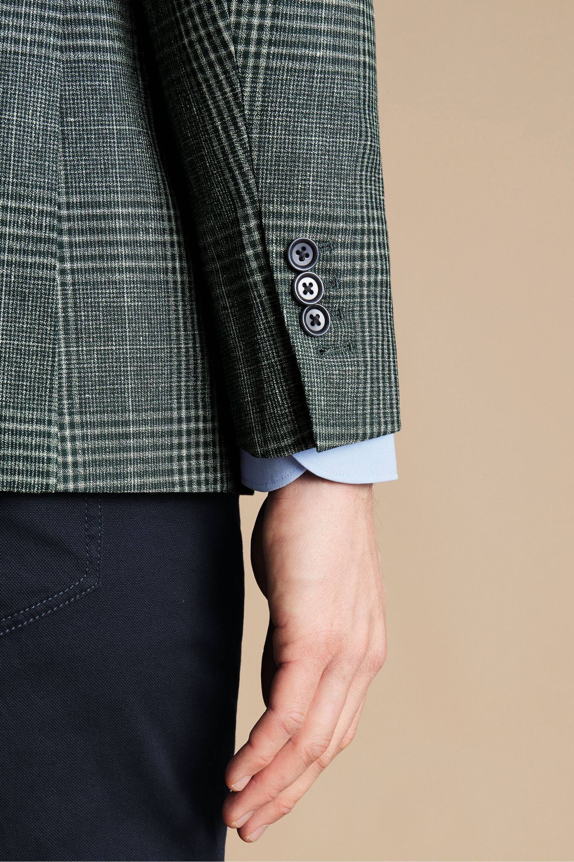 Charles Tyrwhitt Green Wool Silk Linen Jacket - Image 5 of 6