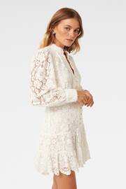 Forever New White Evie Petite Lace Mini Dress - Image 4 of 5