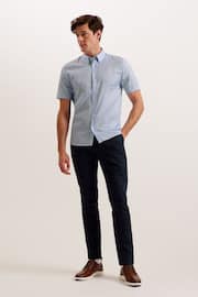 Ted Baker Blue Regular Aldgte Premium Oxford Shirt - Image 3 of 7