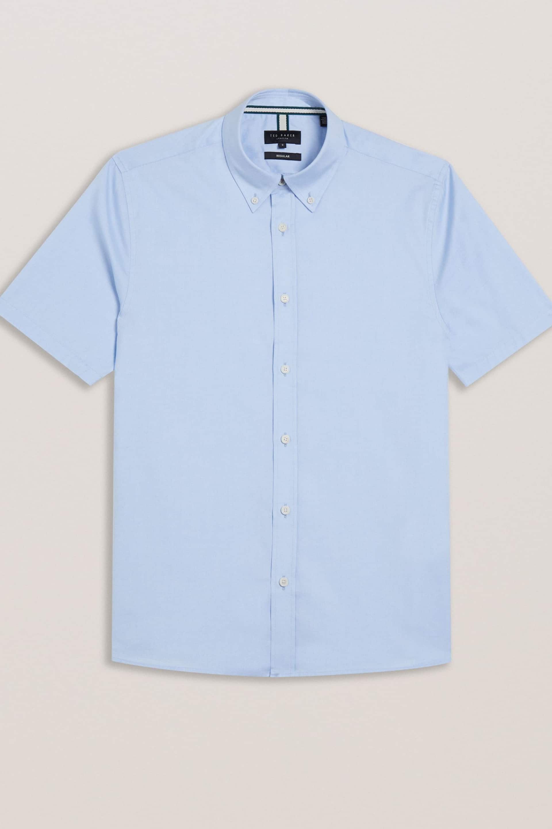 Ted Baker Blue Regular Aldgte Premium Oxford Shirt - Image 5 of 7