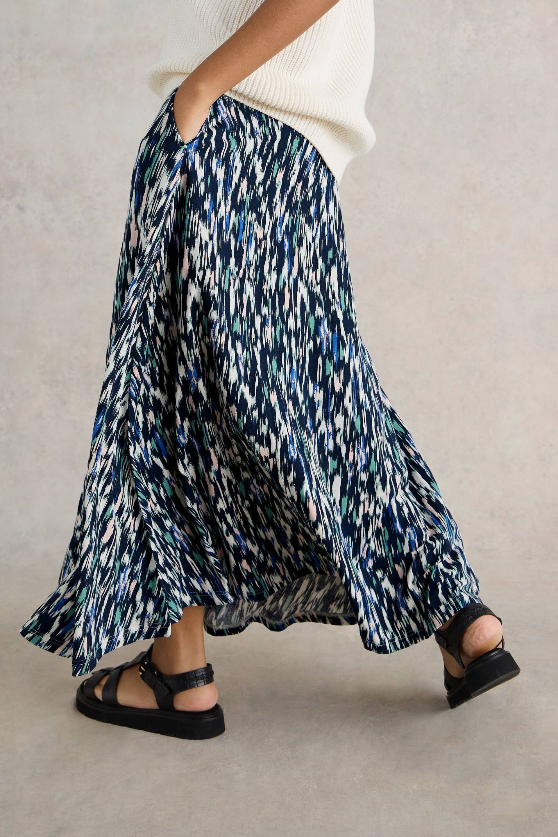 White Stuff Blue Jada EcoVero™ Maxi Skirt - Image 3 of 7