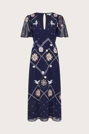 Monsoon Blue Neela Embroidered Tea Dress - Image 5 of 5