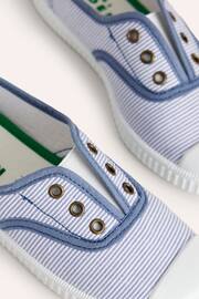 Boden Blue Stripe Laceless Canvas Pull-ons - Image 3 of 3