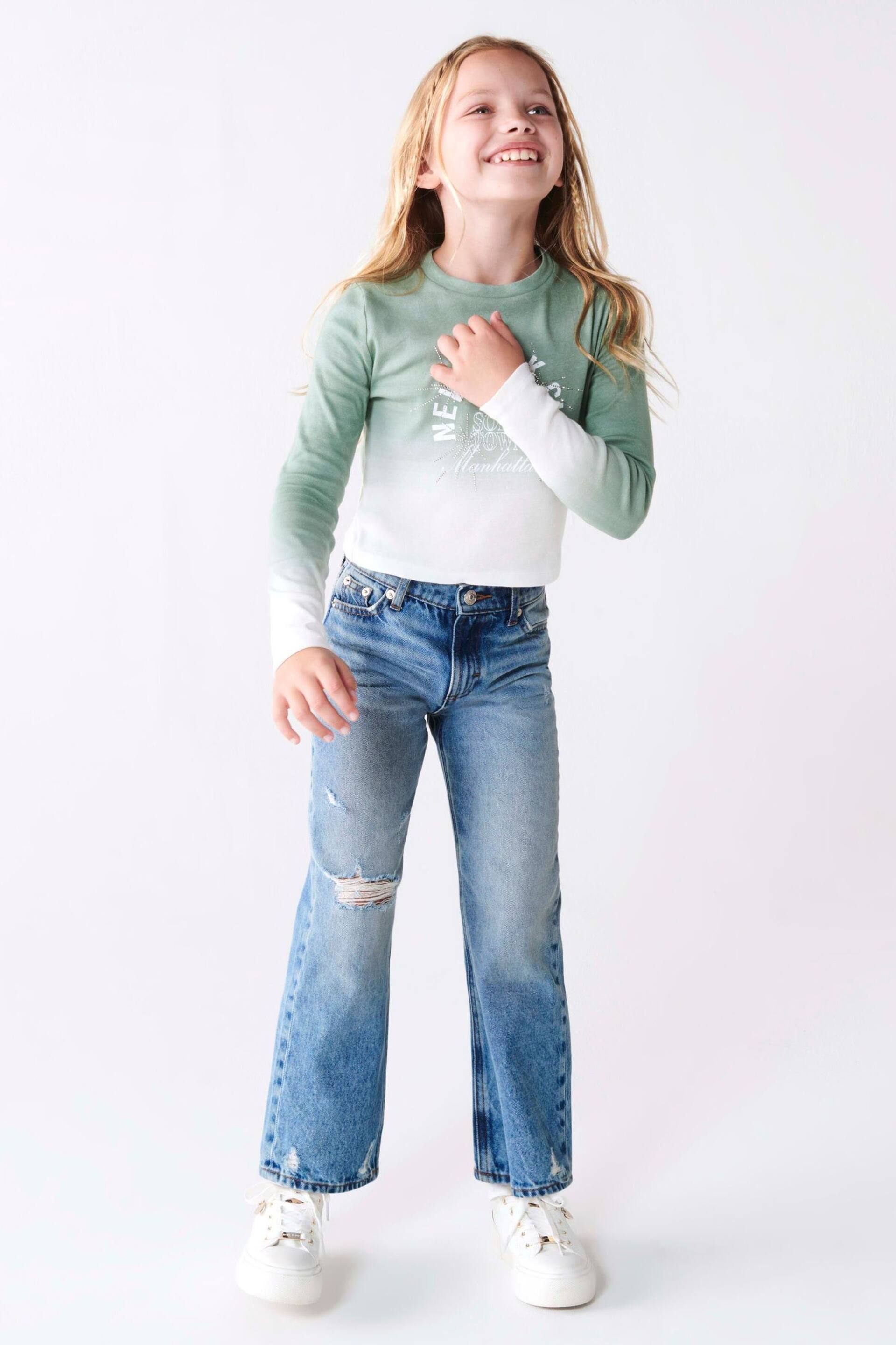 River Island Blue Girls Straight Jeans - Image 1 of 4