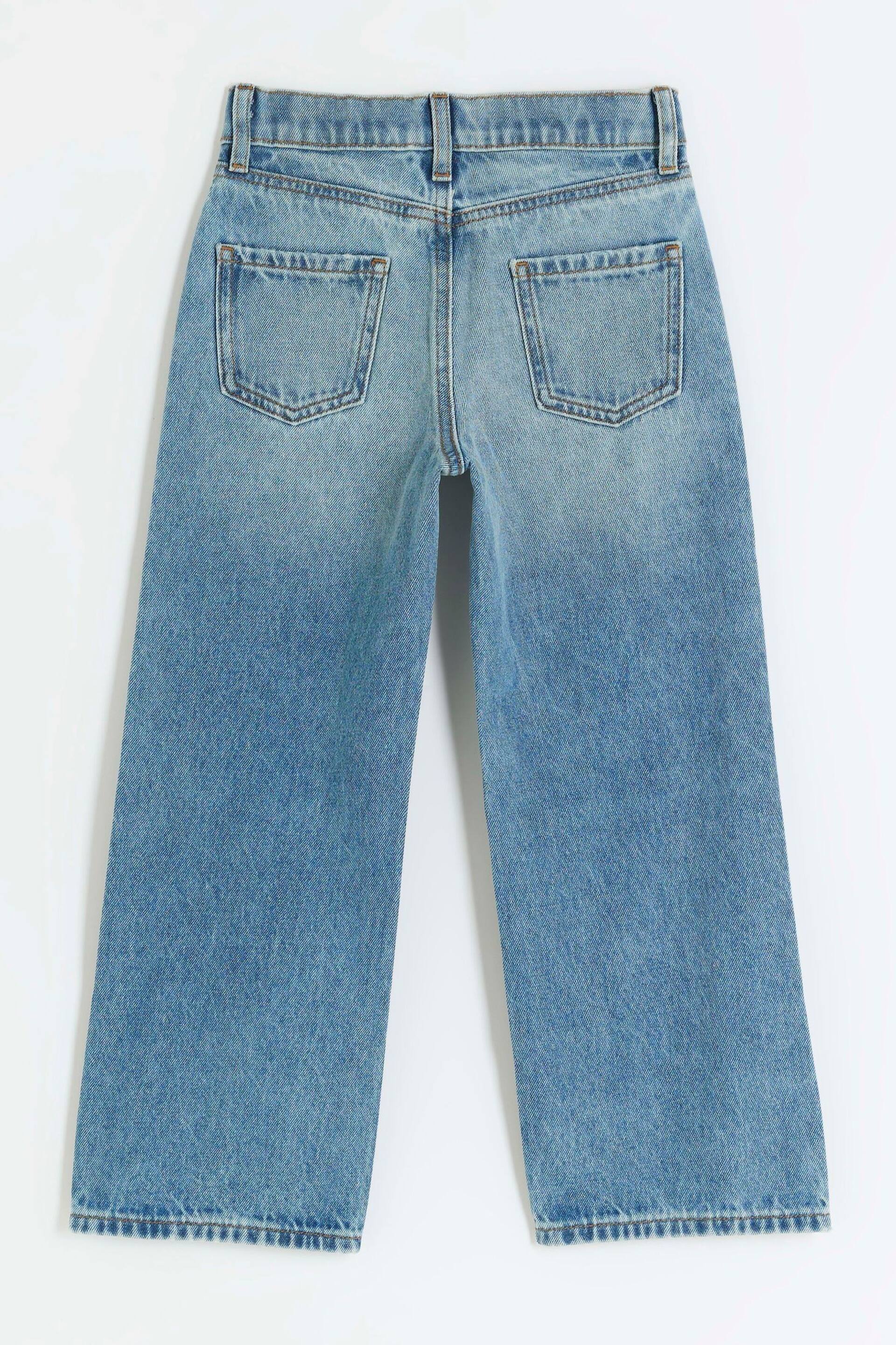 River Island Blue Girls Straight Jeans - Image 2 of 4