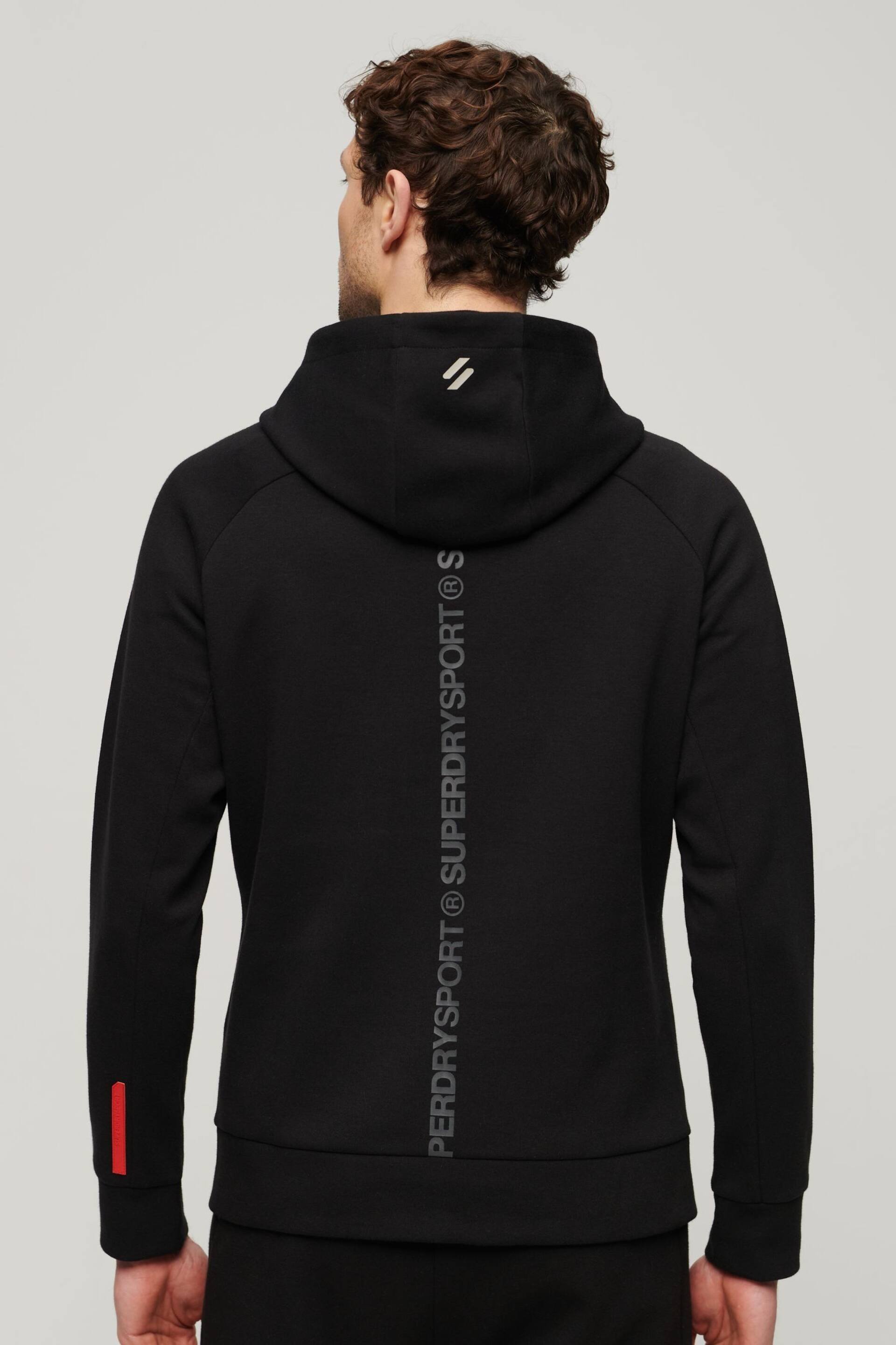 Superdry Black Sport Tech Logo Loose Hoodie - Image 3 of 3