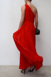 Religion Red One Shoulder Maxi Dress With Full Skirt - Image 4 of 5