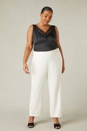 Live Unlimited Curve Ivory Tailored Side Split White Trousers - Image 1 of 1