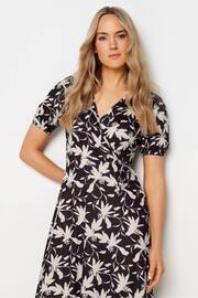 Long Tall Sally Black Floral Wrap Maxi Dress - Image 4 of 5