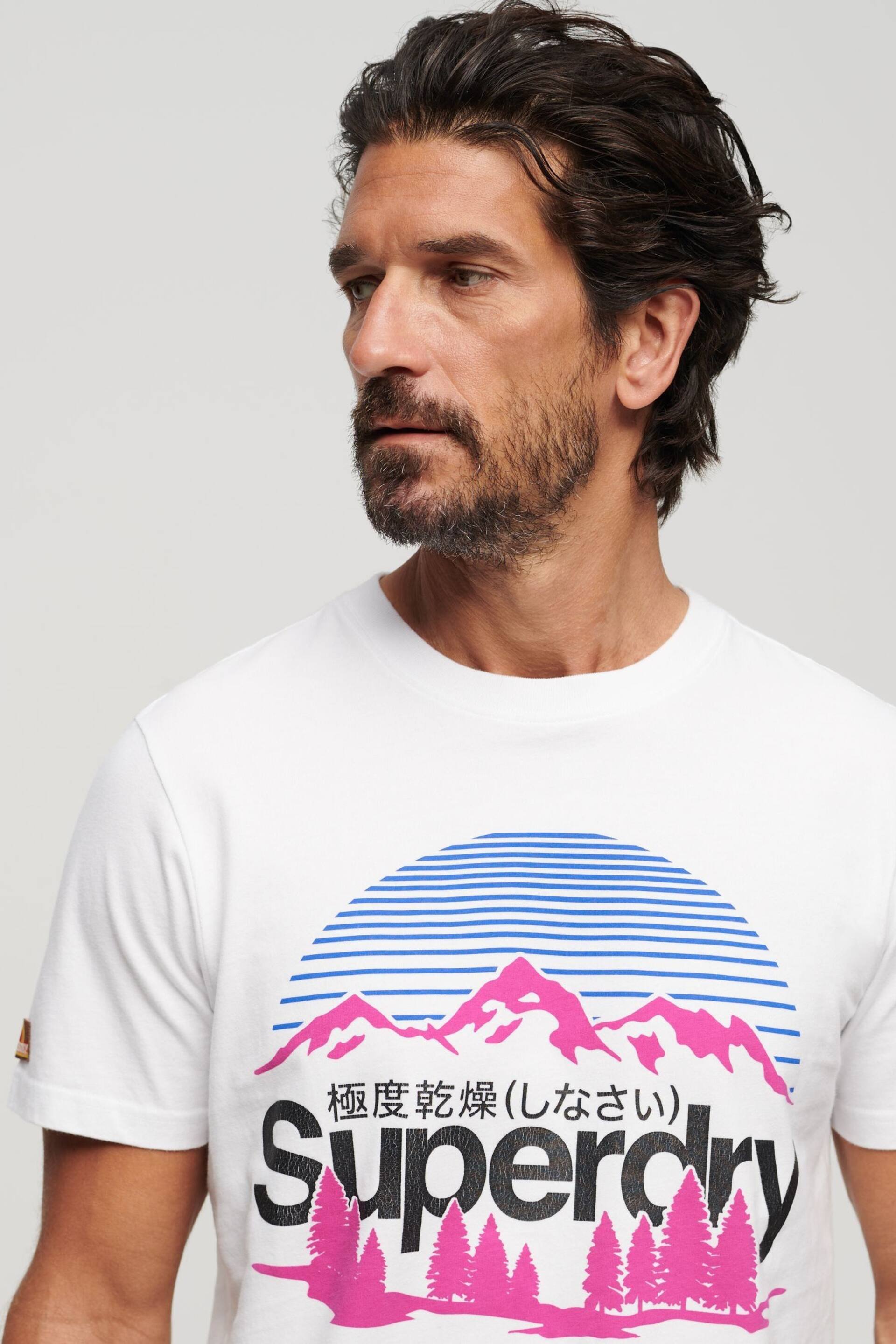 Superdry White Great Outdoors Graphic T-Shirt - Image 3 of 3